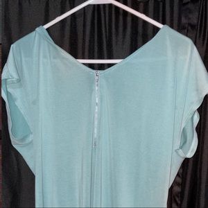 Blue green envelope shirt